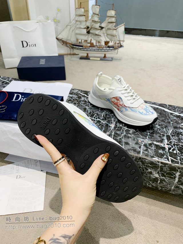 DIOR男女鞋 迪奧2021專櫃新款情侶運動鞋 Dior拼接字母運動鞋  naq1536